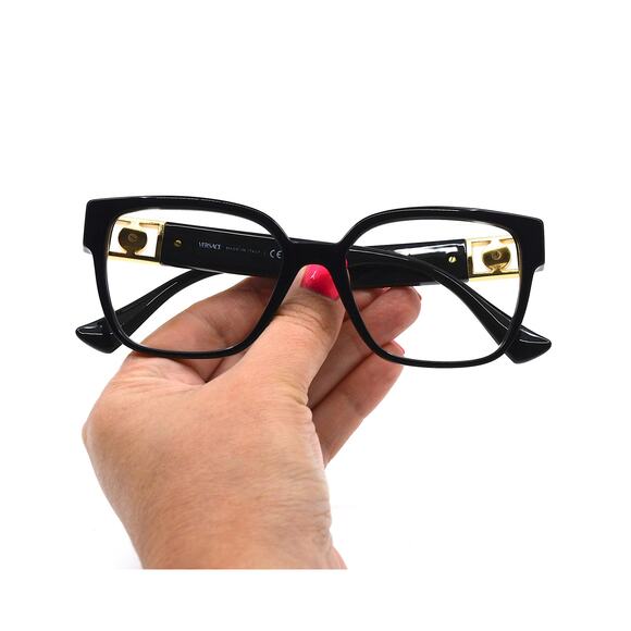 NEW VERSACE VE3329B GB1 BLACK AUTHENTIC EYEGLASSES FRAME - Picture 15 of 16